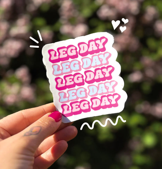 Retro Leg Day Sticker