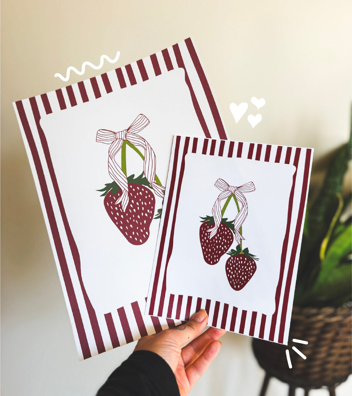 Strawberry Bow Print