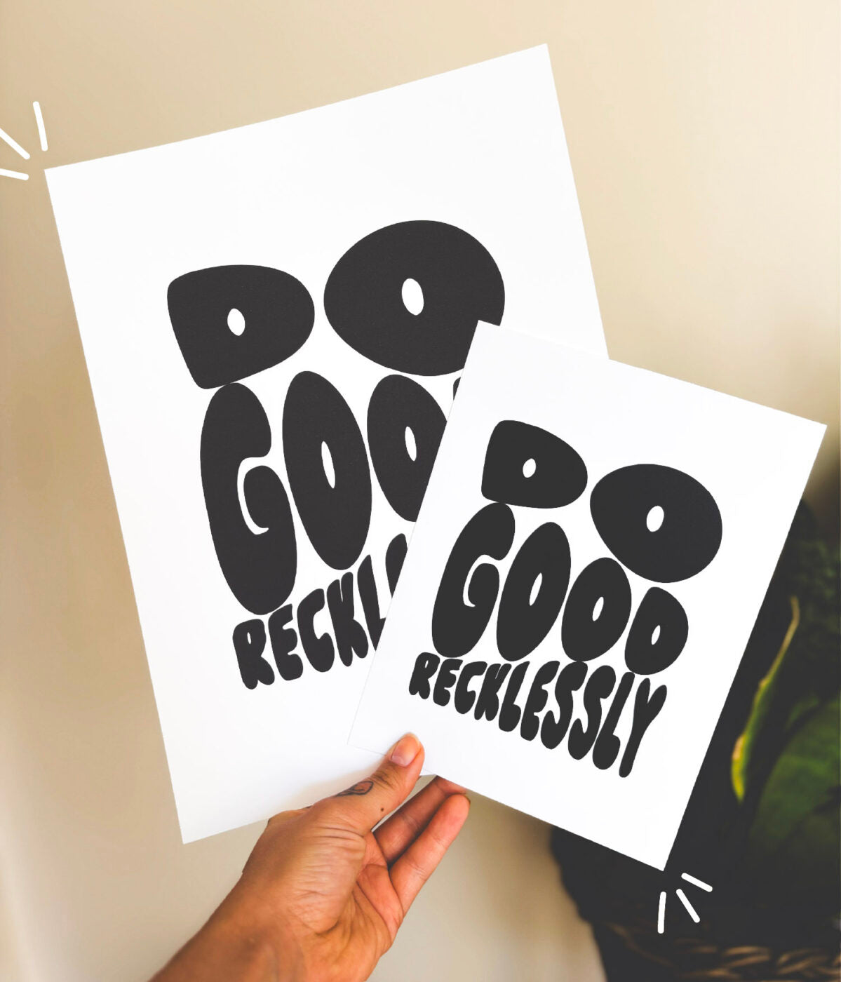 Do Good Recklessly Wall Print