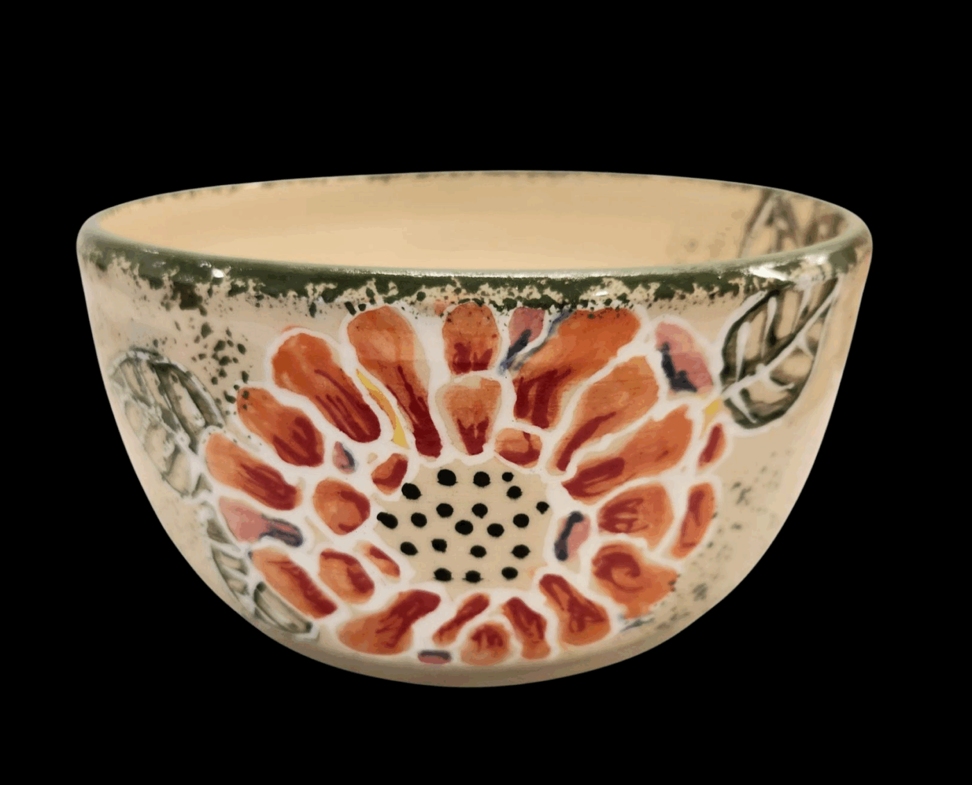 Bowl - Multi Orange Motif