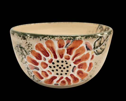 Bowl - Multi Orange Motif