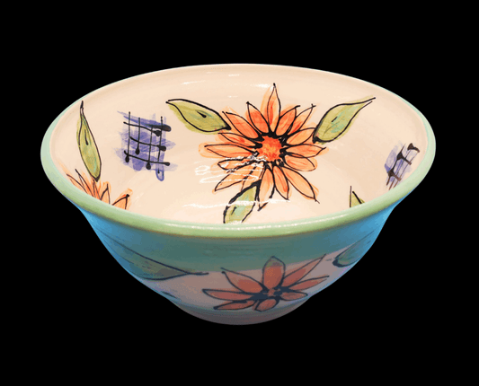 Bowl - Orange Flower Motif