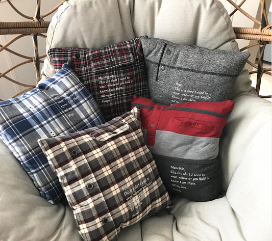 Memorial Shirt Pillows (Custom sewn)