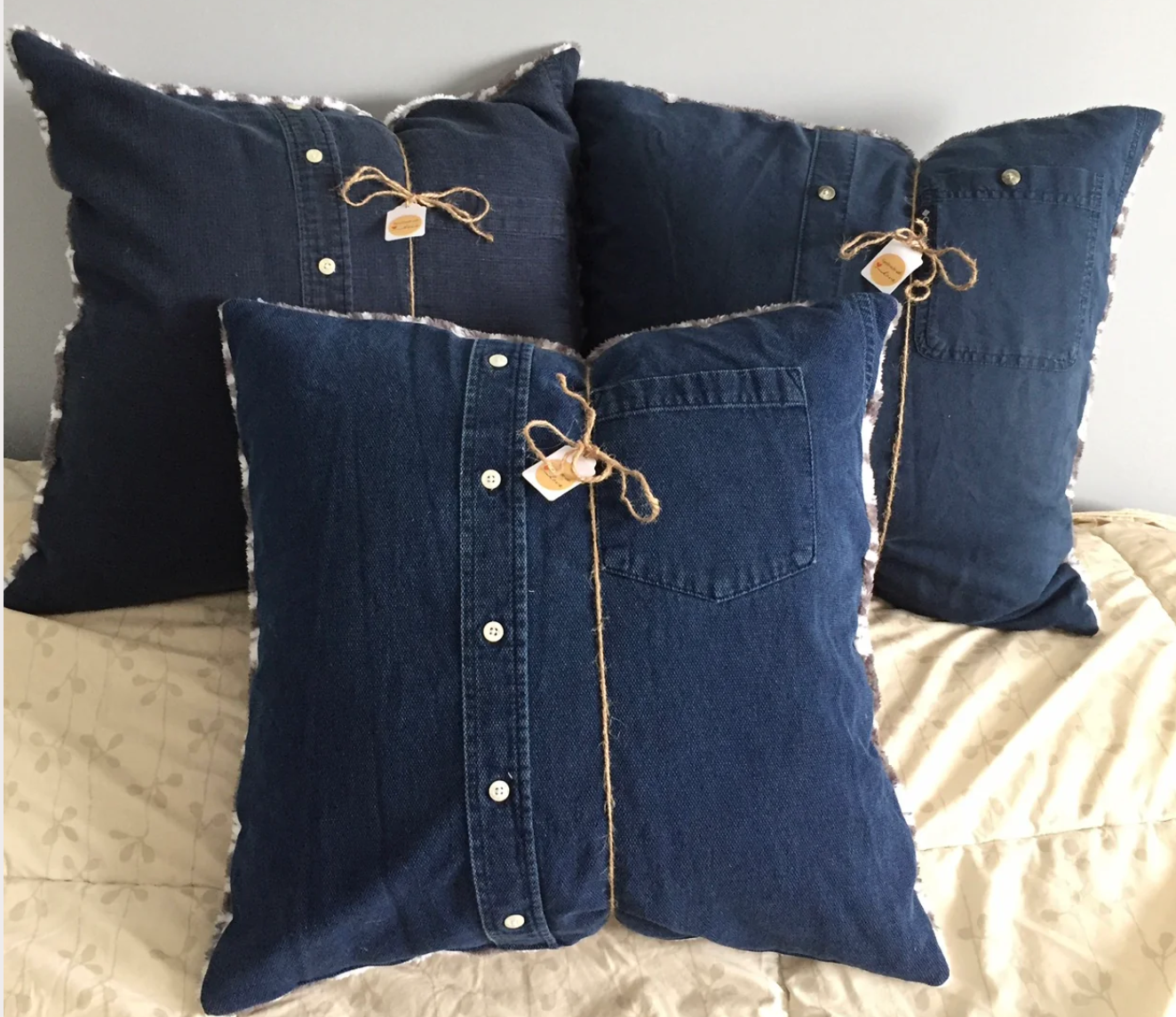 Memorial Shirt Pillows (Custom sewn)