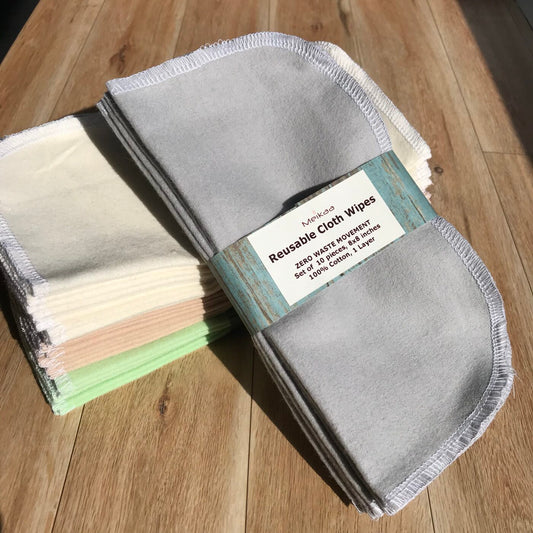 Reusable Baby Cloth Wipes (with FREE Wipes Bag)