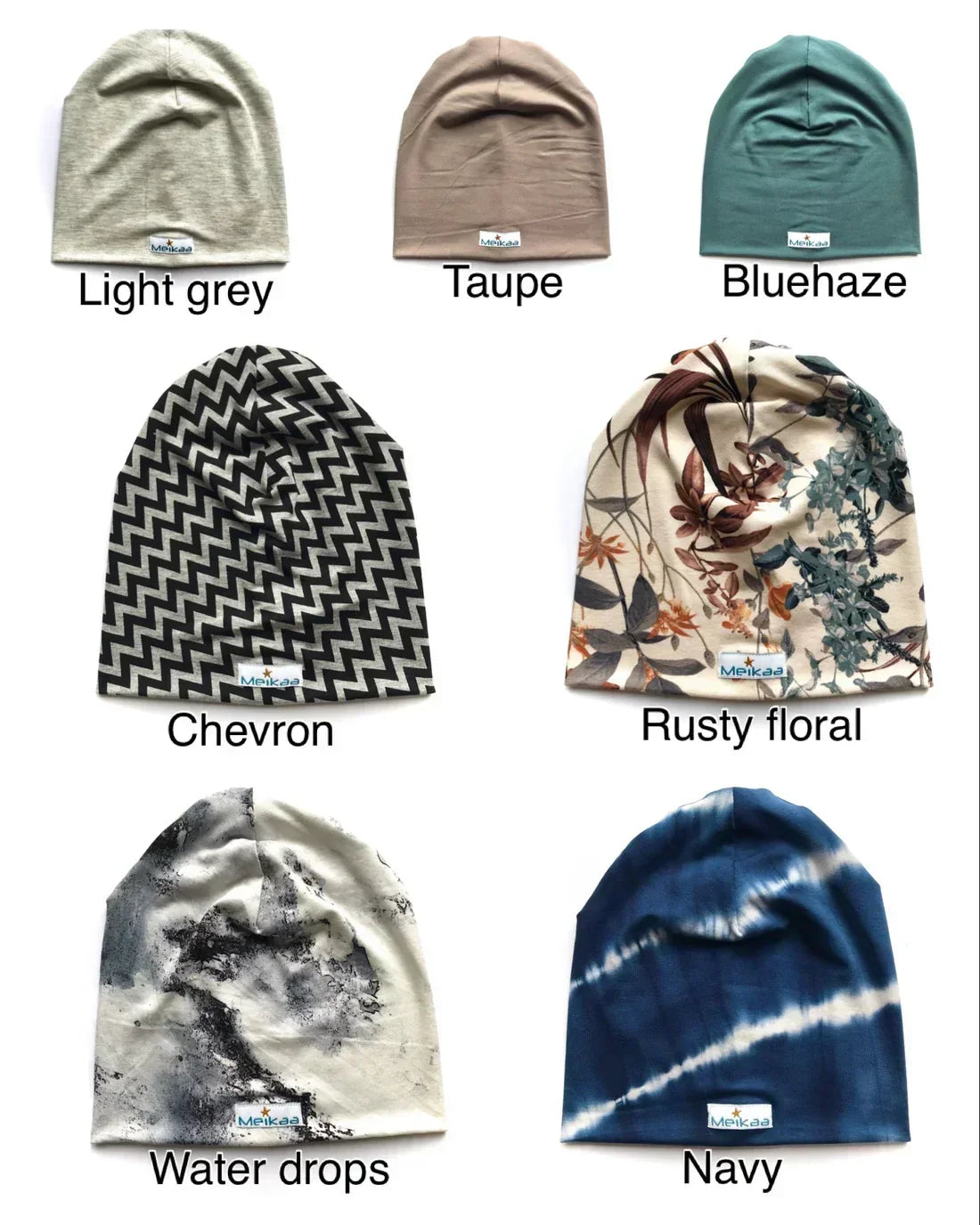 Spring/Fall Bamboo Slouchy Beanie Hat - Classic colors