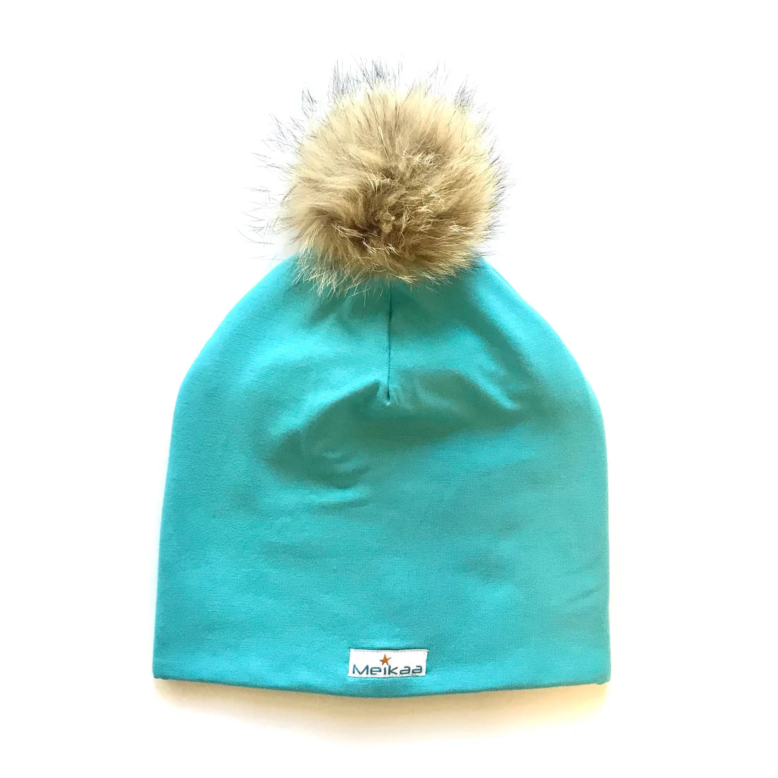 Winter Colourful Hat with Recycle Fur Pompom