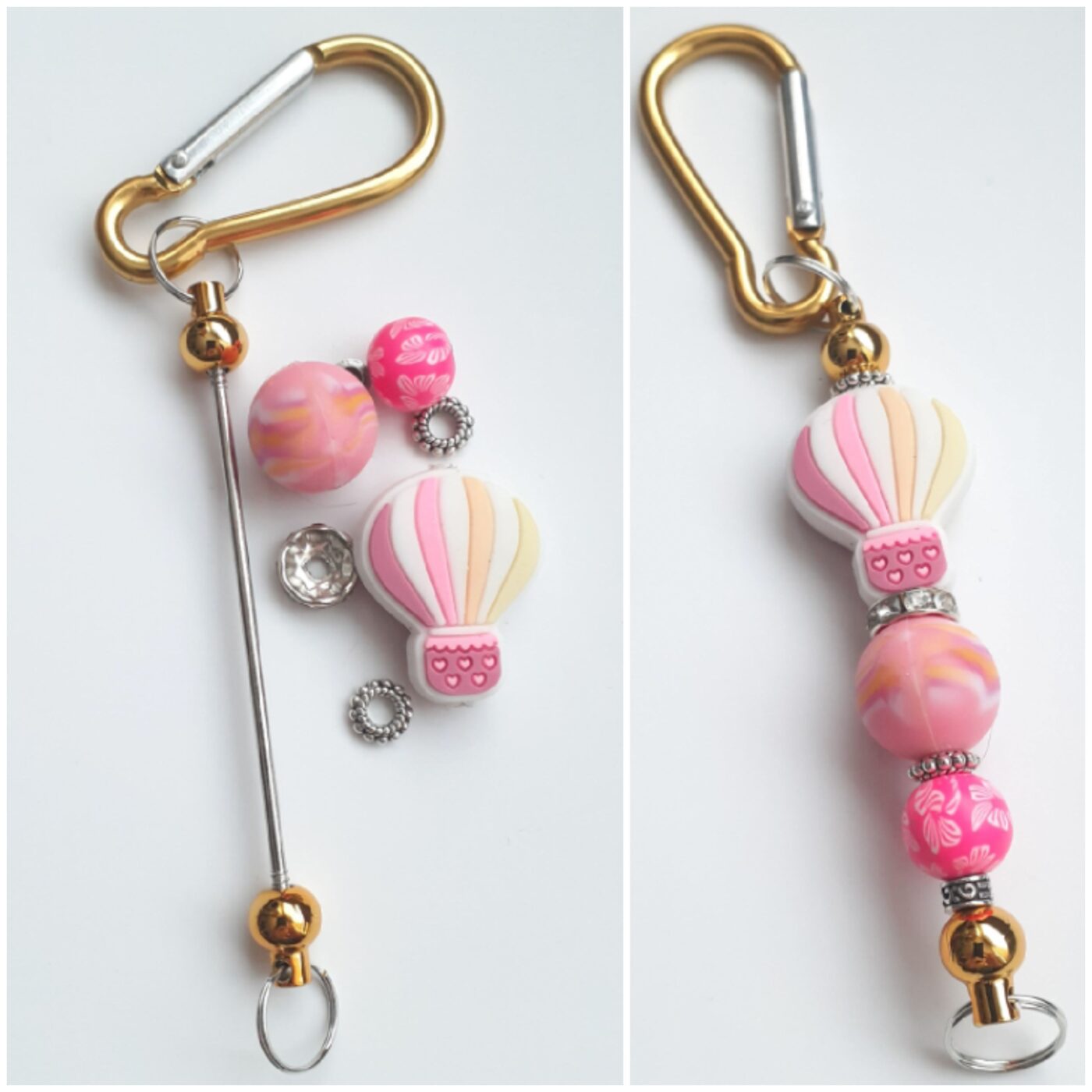 BALLOON Adventure Silicone Bead Charm Keychain Kit DIY