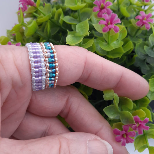 Cute miyuki seed bead ring that can match the seed bead bracelets