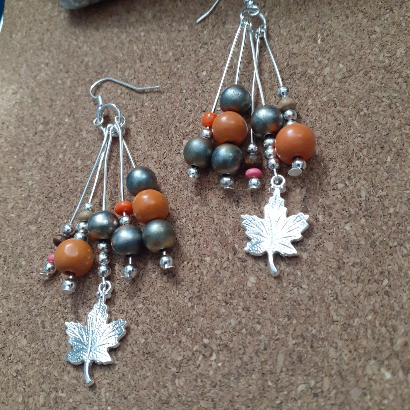 Embrace the Fall Colours in these unique Dangle Beaded Earrings