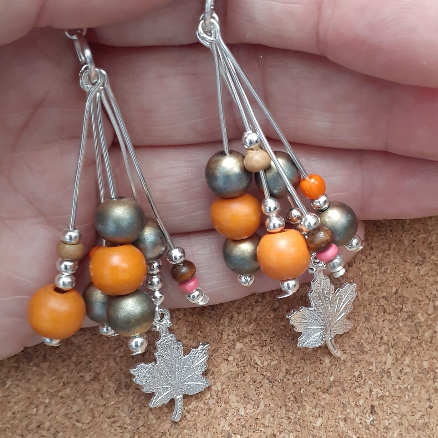 Embrace the Fall Colours in these unique Dangle Beaded Earrings