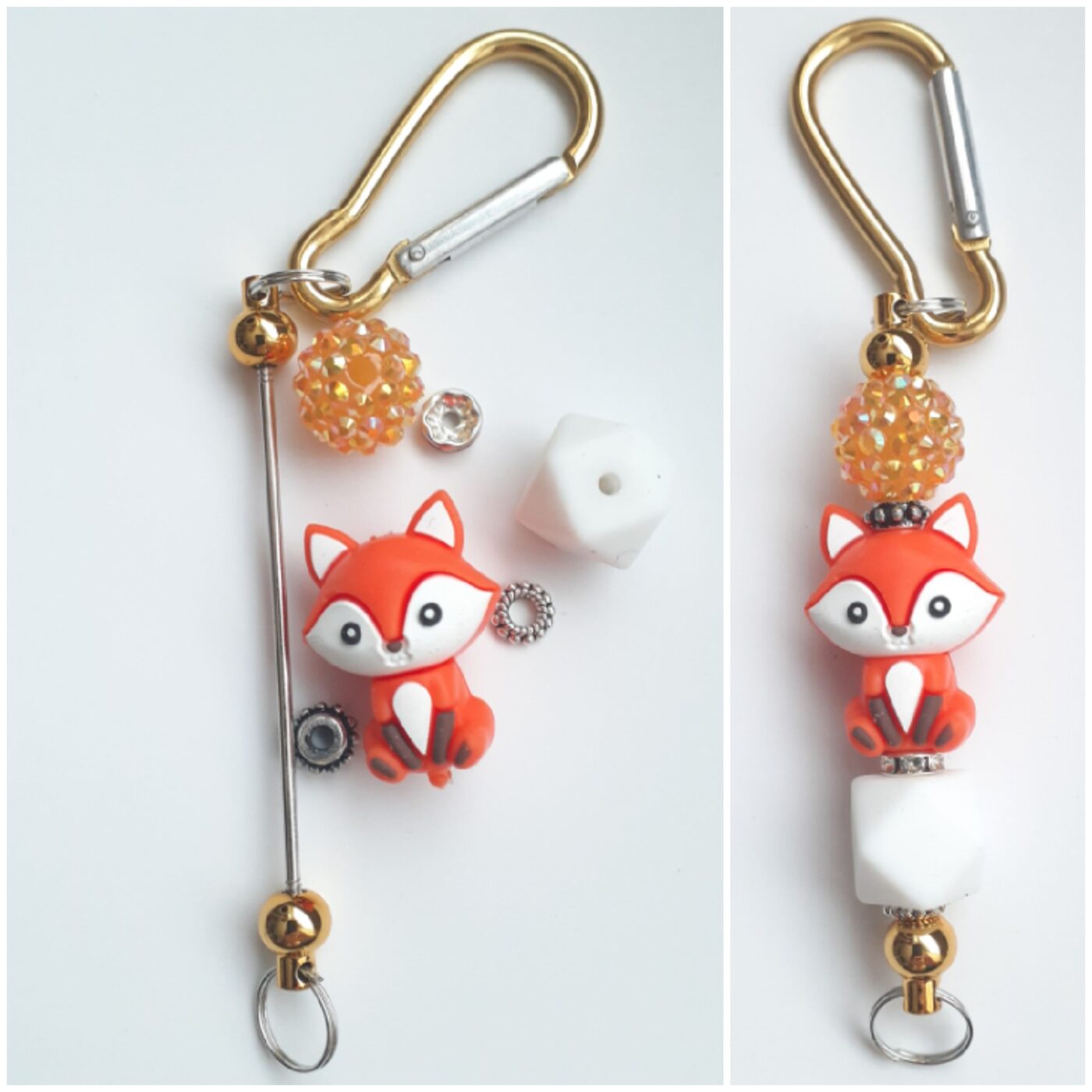 Freddie FOX Silicone Bead Charm Keychain Kit DIY