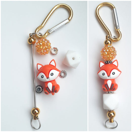 Freddie FOX Silicone Bead Charm Keychain Kit DIY