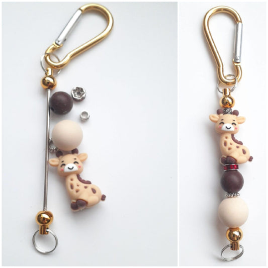 Ginny Giraffe Silicone Bead Charm Keychain Kit DIY