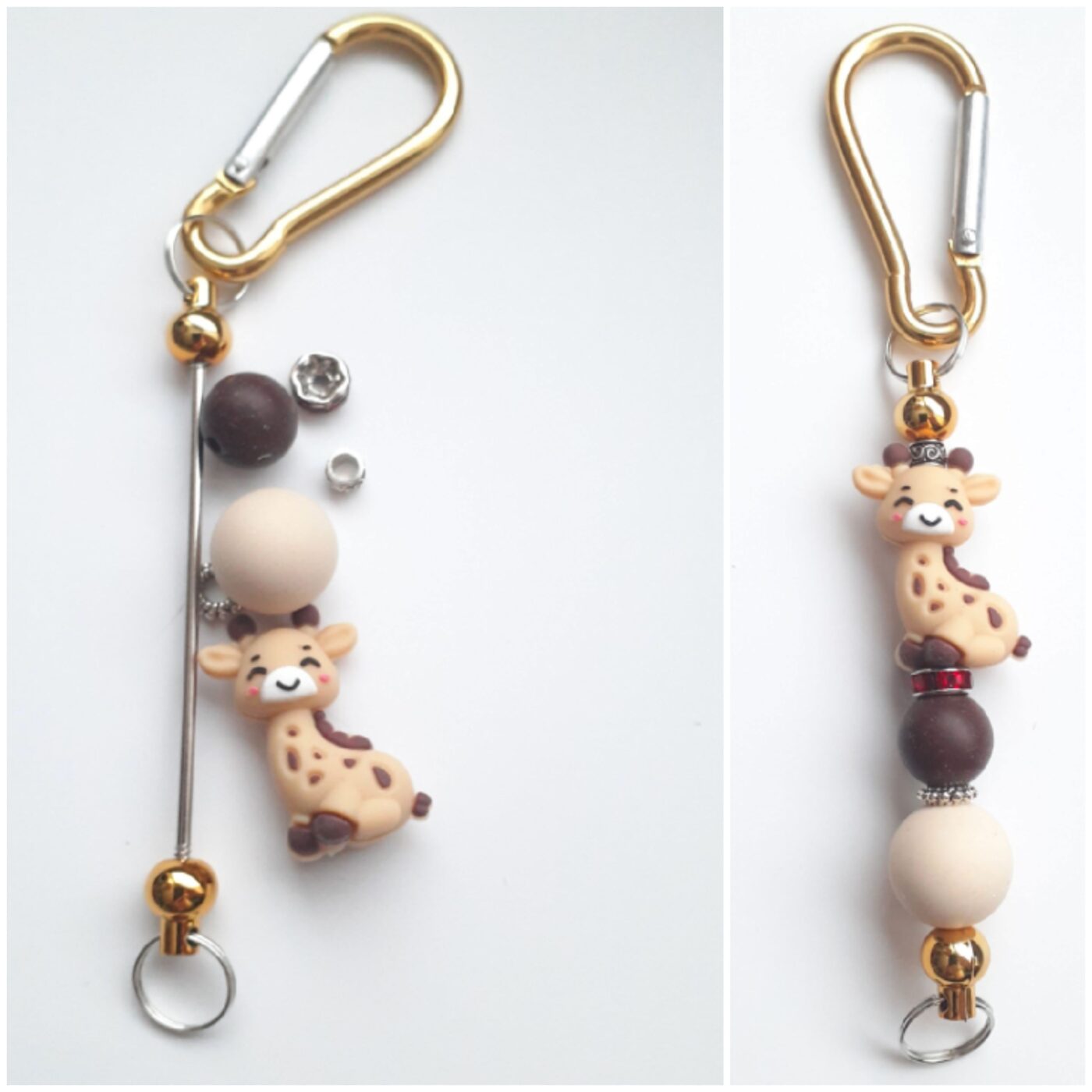 Ginny Giraffe Silicone Bead Charm Keychain Kit DIY