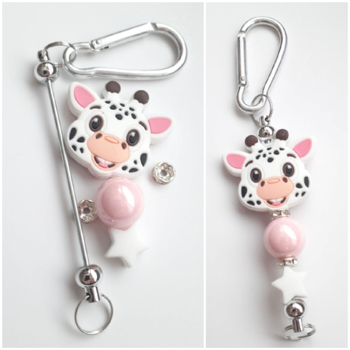 Jeremy GIRAFFE Silicone Bead Charm Keychain Kit DIY
