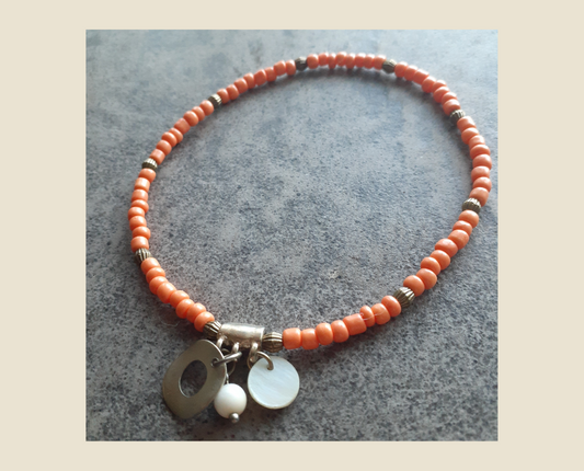 Orange Splash Anklet