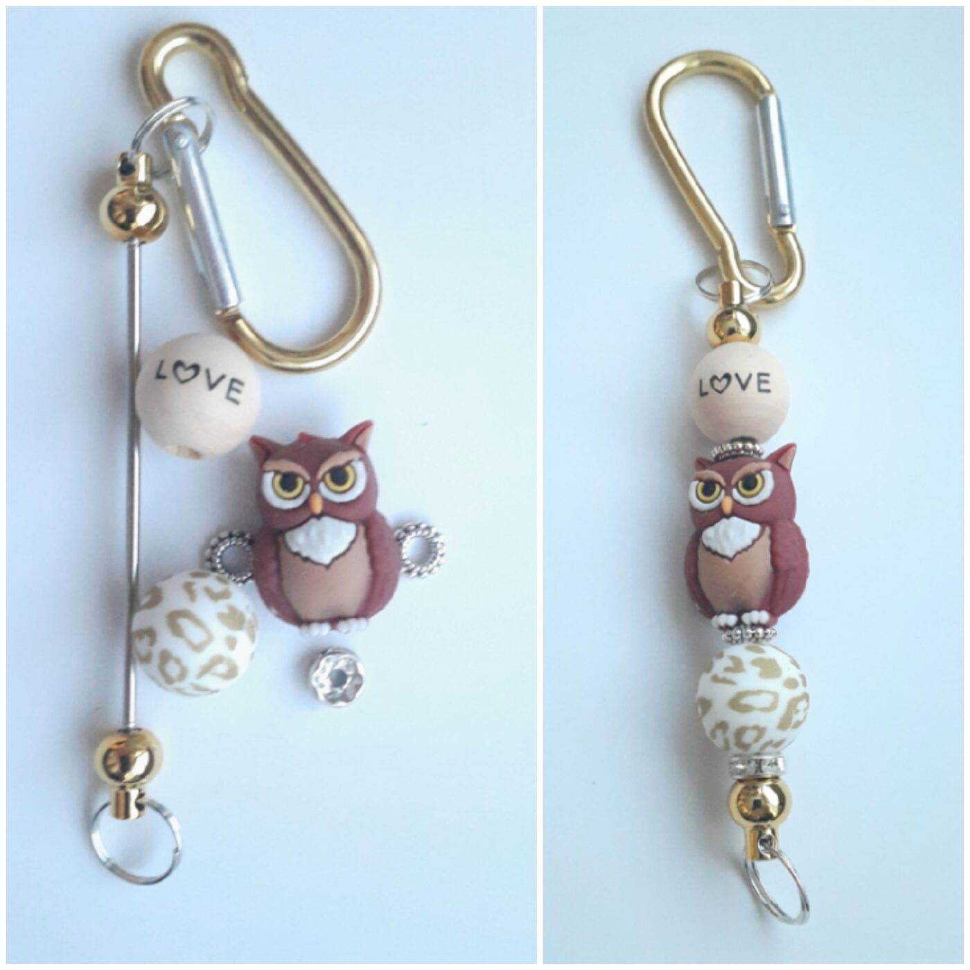 Jennifer Giraffe Silicone Bead Charm Keychain Kit DIY