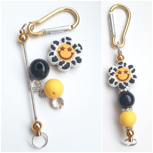 Sunny SMILE Silicone Bead Charm Keychain Kit DIY