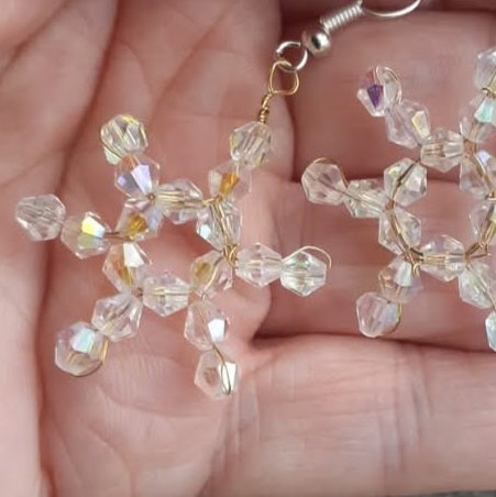 Swarovski Crystal Snowflake Earrings