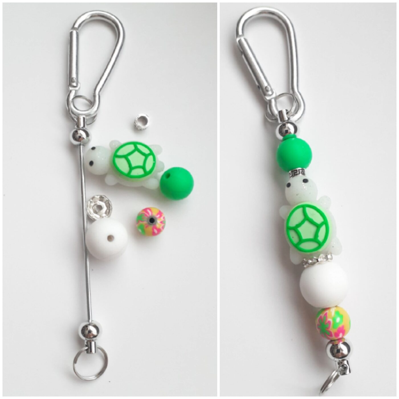 Tommy TURTLE Silicone Bead Charm Keychain Kit DIY