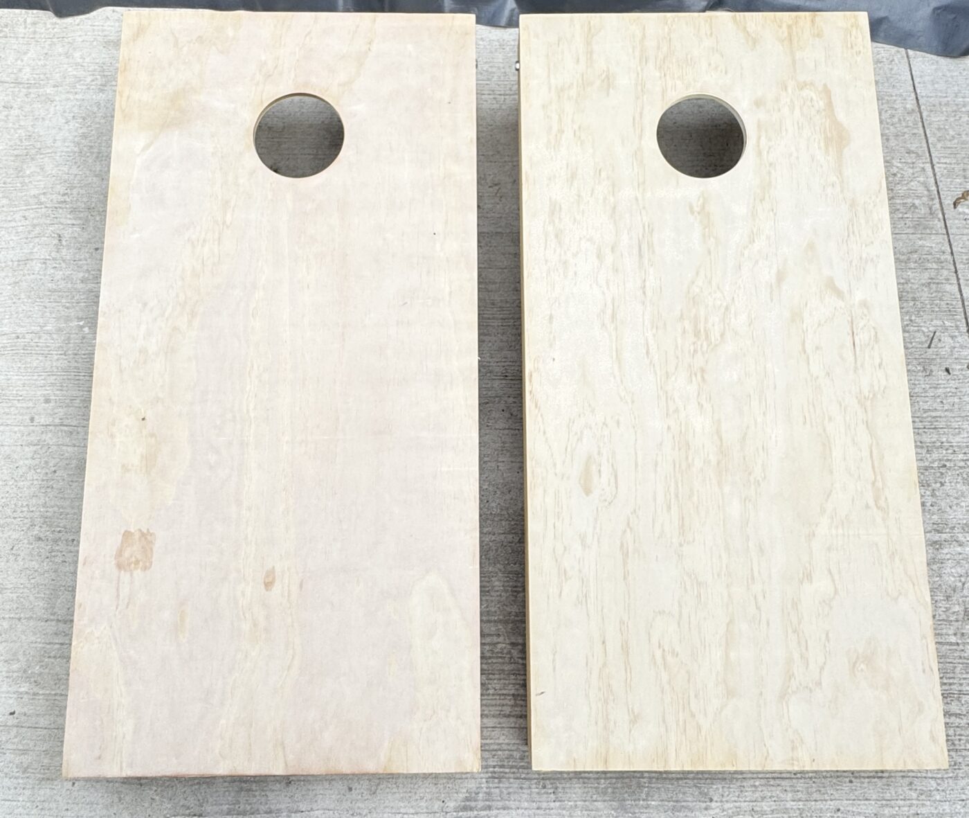 Corn Hole Board Set (raw wood with protective coating)