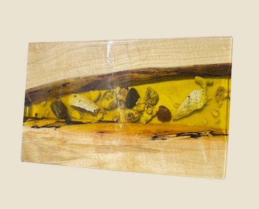 Tropical Treasures in White Oak and Epoxy Serving Board