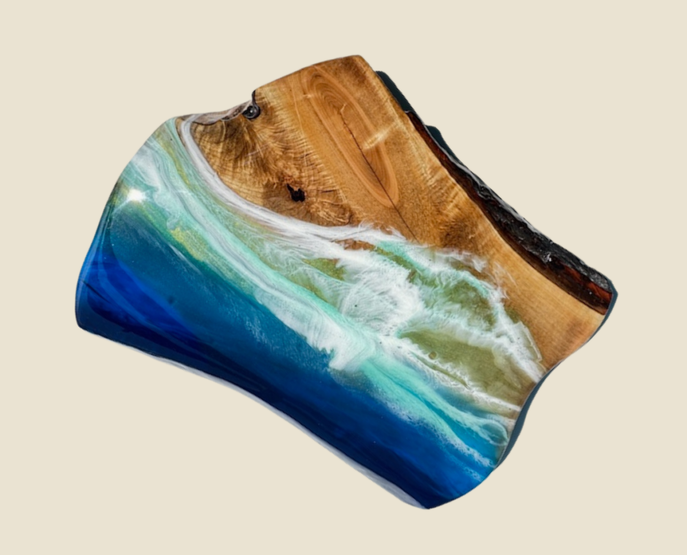 Unique shaped White Oak Wave Board
