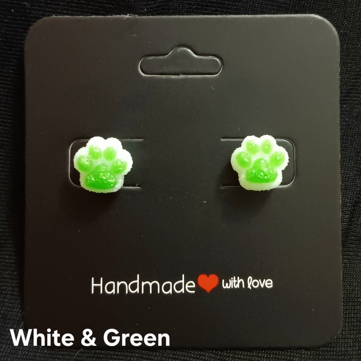 Paw Stud Earrings (variety of colours)