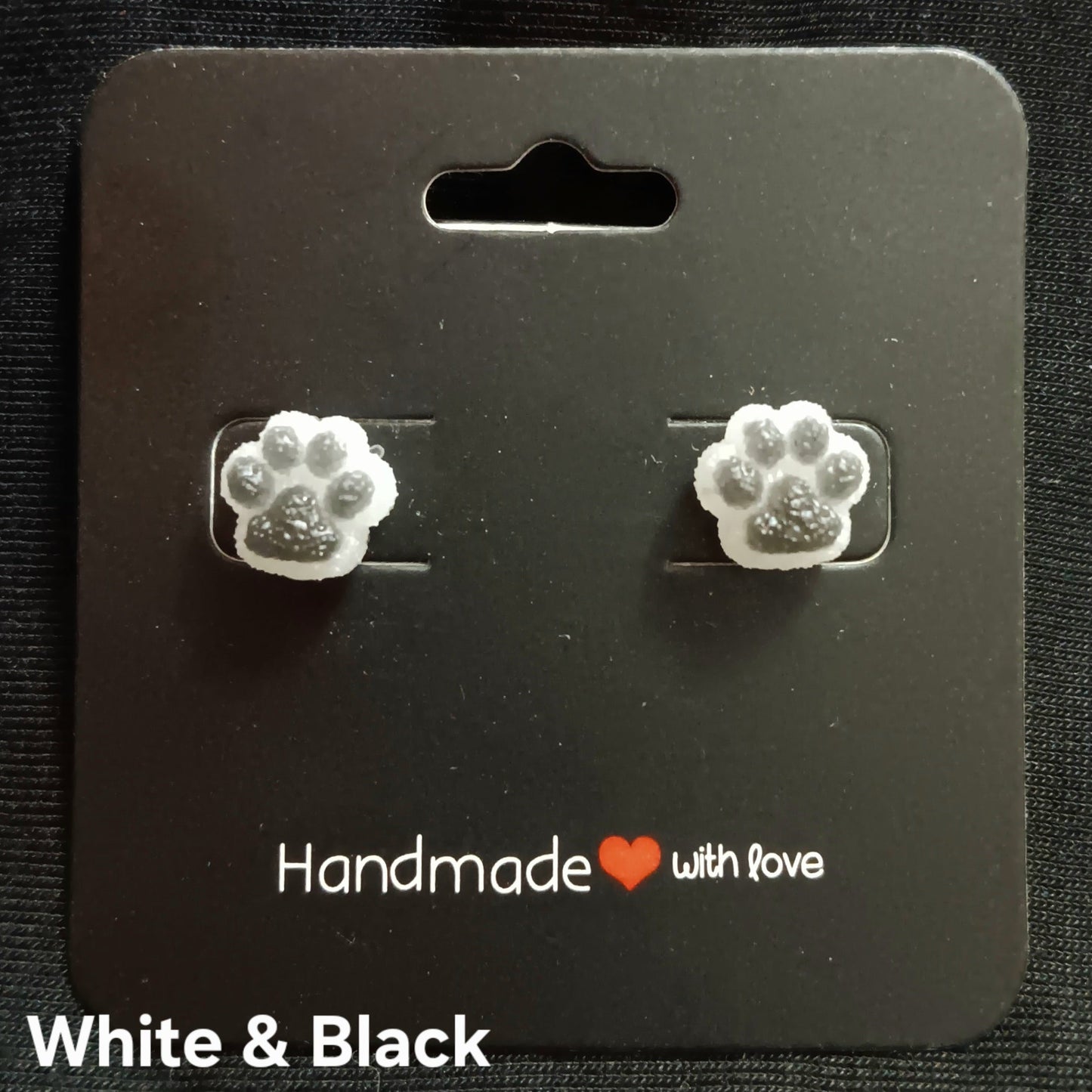 Paw Stud Earrings (variety of colours)