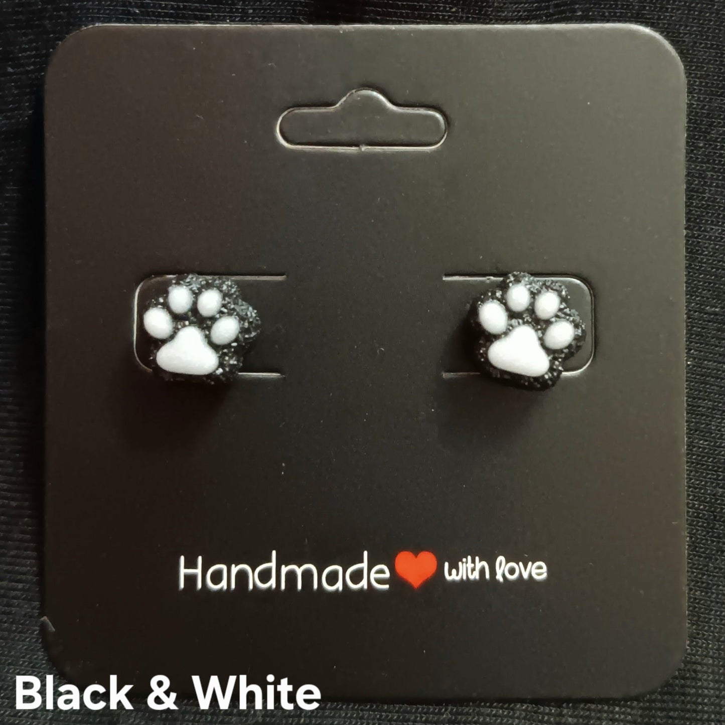 Paw Stud Earrings (variety of colours)