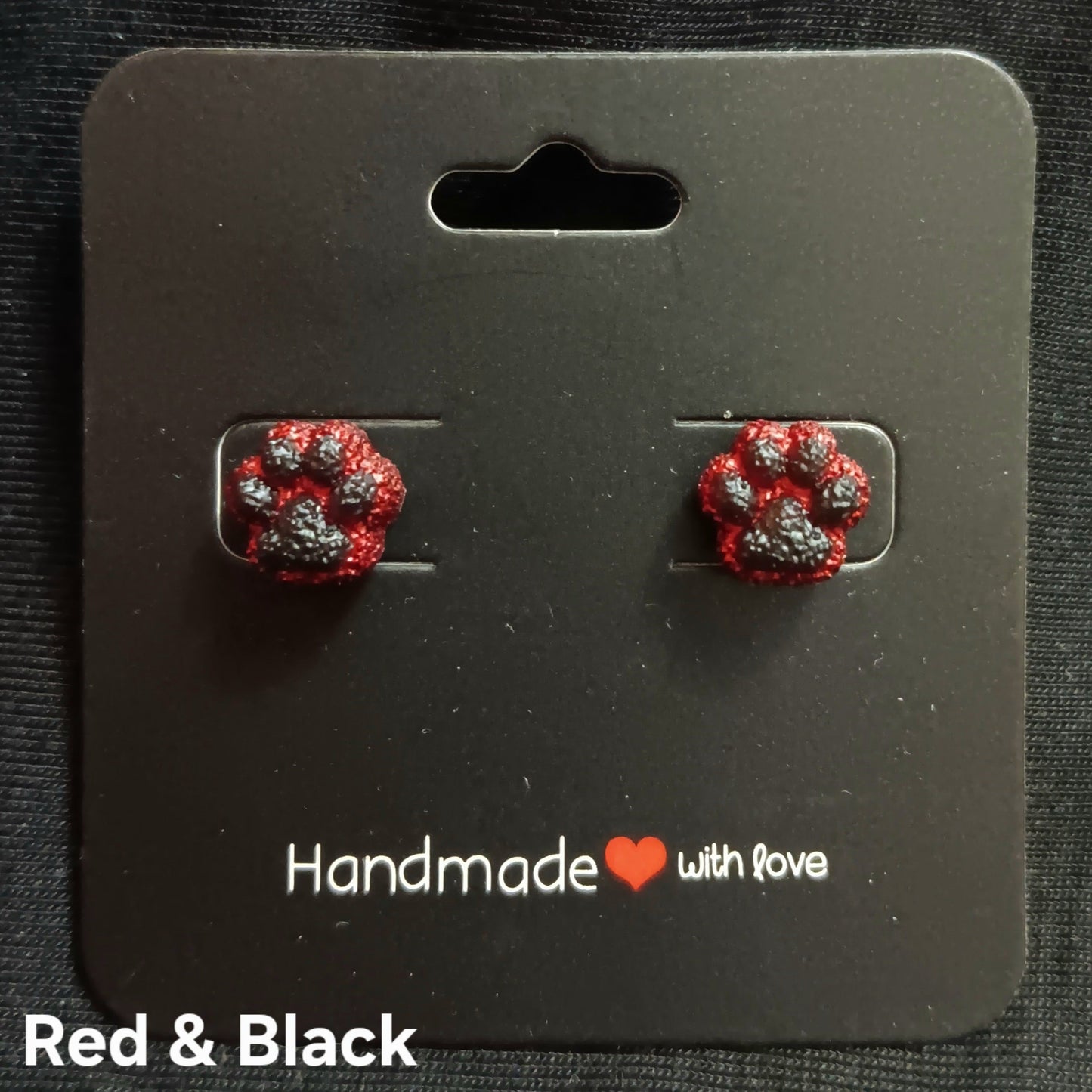Paw Stud Earrings (variety of colours)