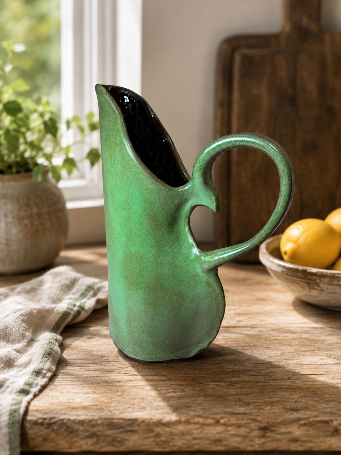 Pitcher, Lady in Green