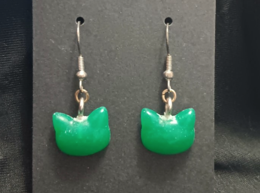 Cat Dangle Earrings (variety of colours)