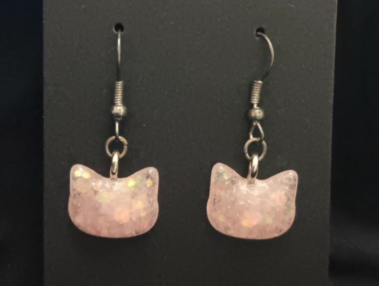 Cat Dangle Earrings (variety of colours)