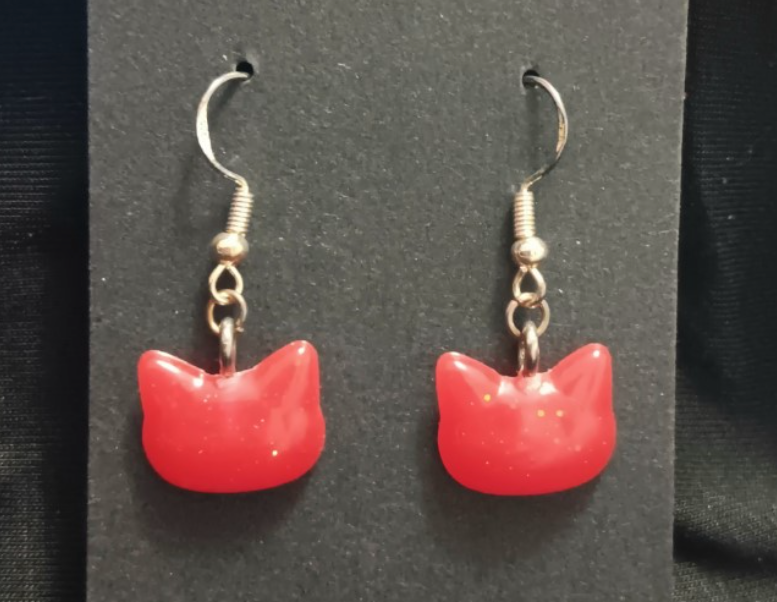Cat Dangle Earrings (variety of colours)