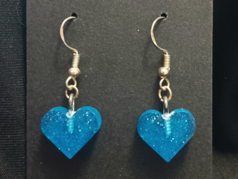 Heart Dangle Earrings (variety of colours)
