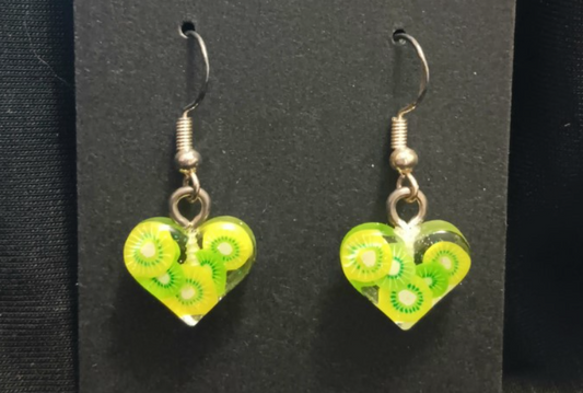 Heart Dangle Earrings (variety of colours)