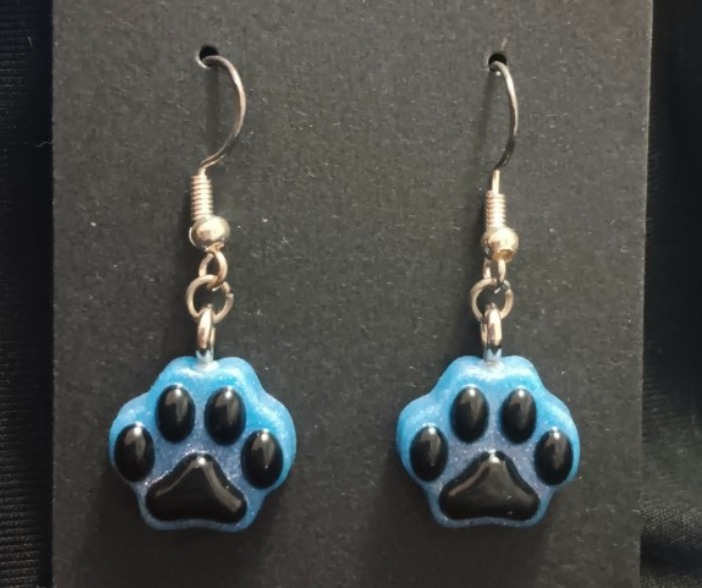 Paw Dangle Earrings (variety of colours)