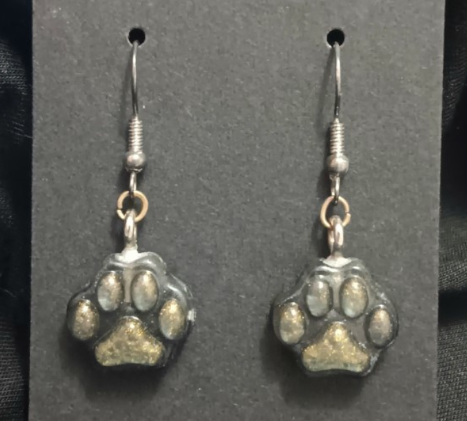 Paw Dangle Earrings (variety of colours)