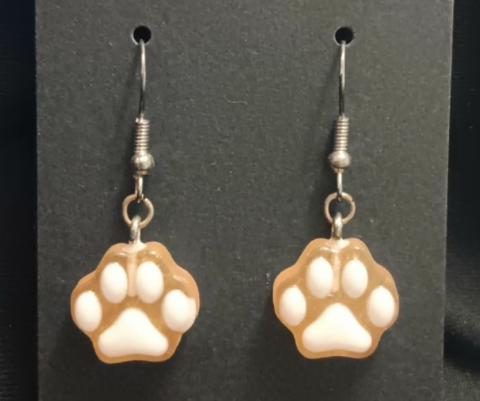 Paw Dangle Earrings (variety of colours)