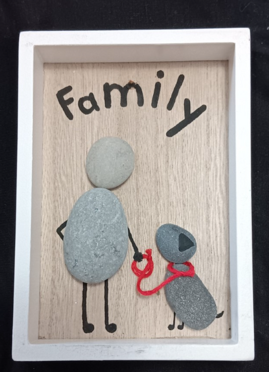 Pebble Portrait – Adult & Dog