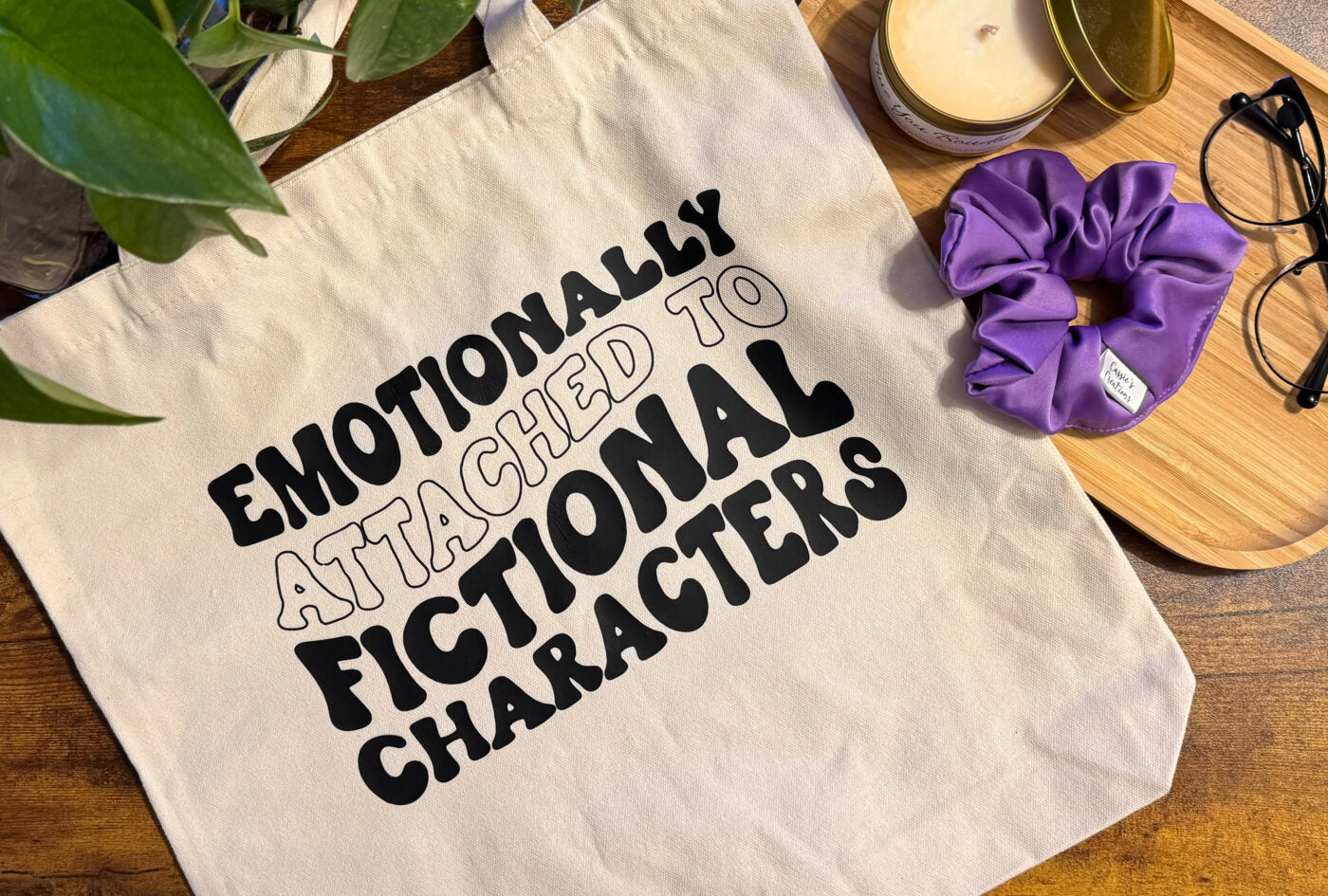 Emotionally Attached – Reusable Canvas Tote Bag