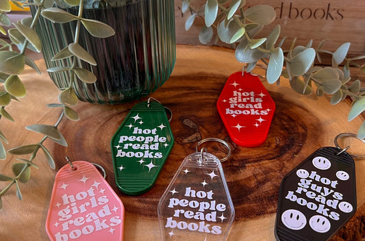 Hot Girls/Guys/People Read Books - Motel Bookish Keychain