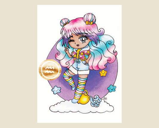 Astro Girls Art Print - Aquarius