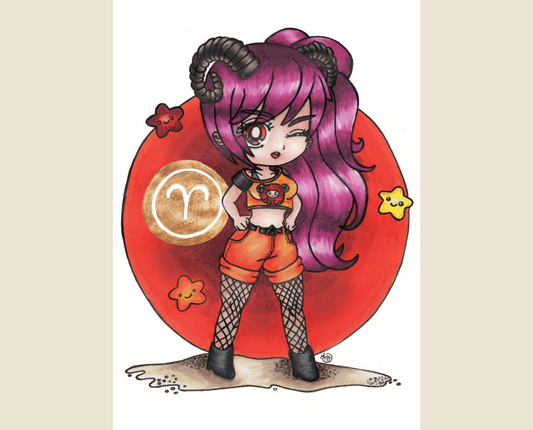 Astro Girls Art Print - Aries