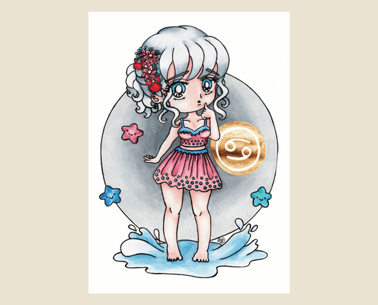 Astro Girls Art Print - Cancer