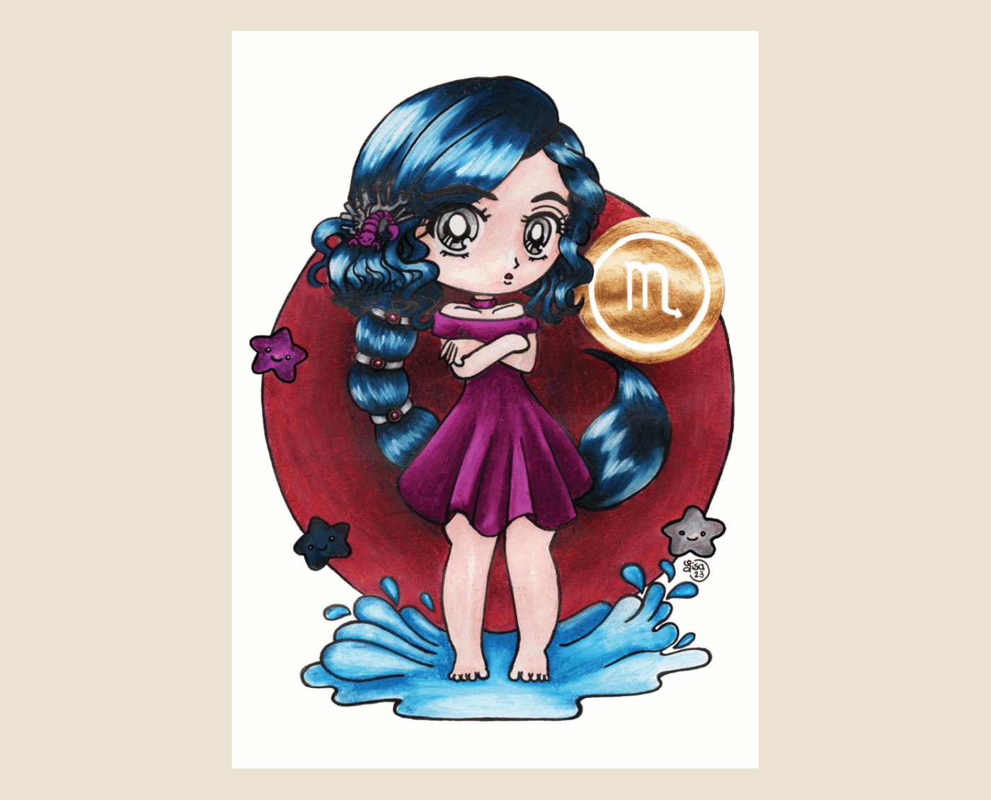 Astro Girls Art Print - Scorpio