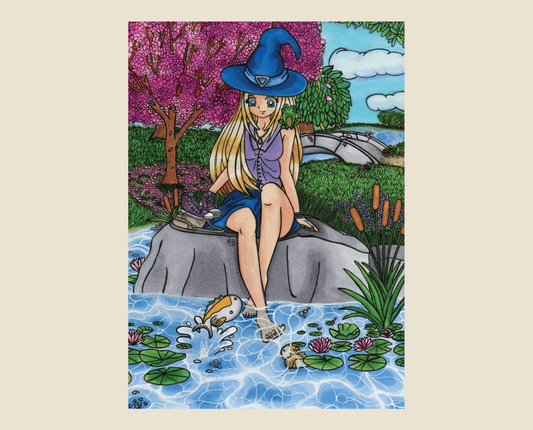 By the Moonlight Witches Art Print - Water Witch