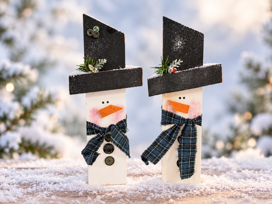 Rustic snowmen